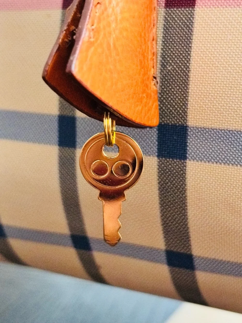 Vintage Brooks Brothers Plaid Boston Satchel Bag w/ Lock & Key